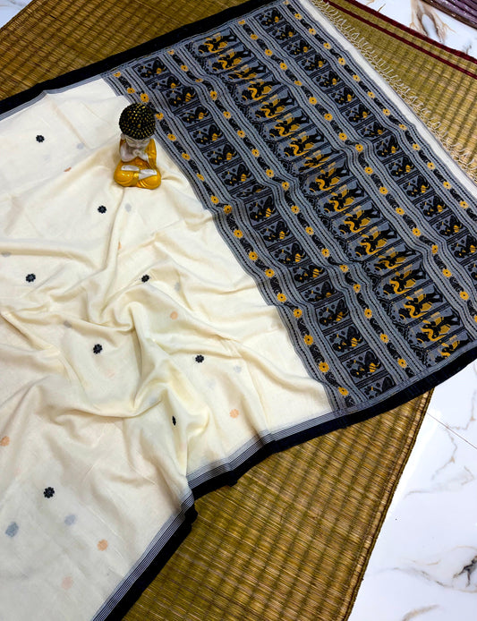 Cotton baluchori saree x Puja special 2026