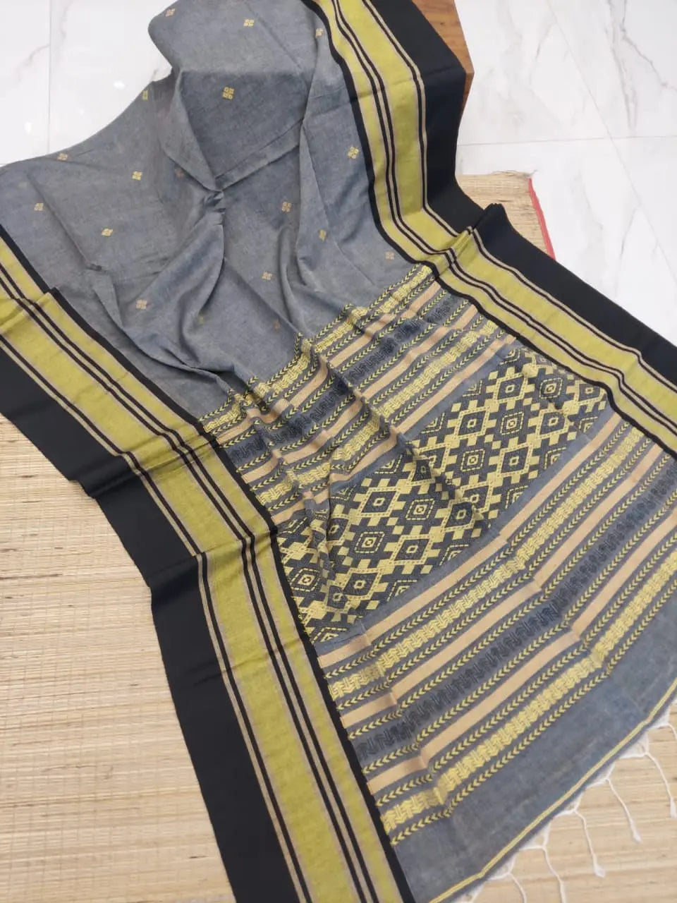 Khadi cotton saree Assam Kantha design PUTULS fashion