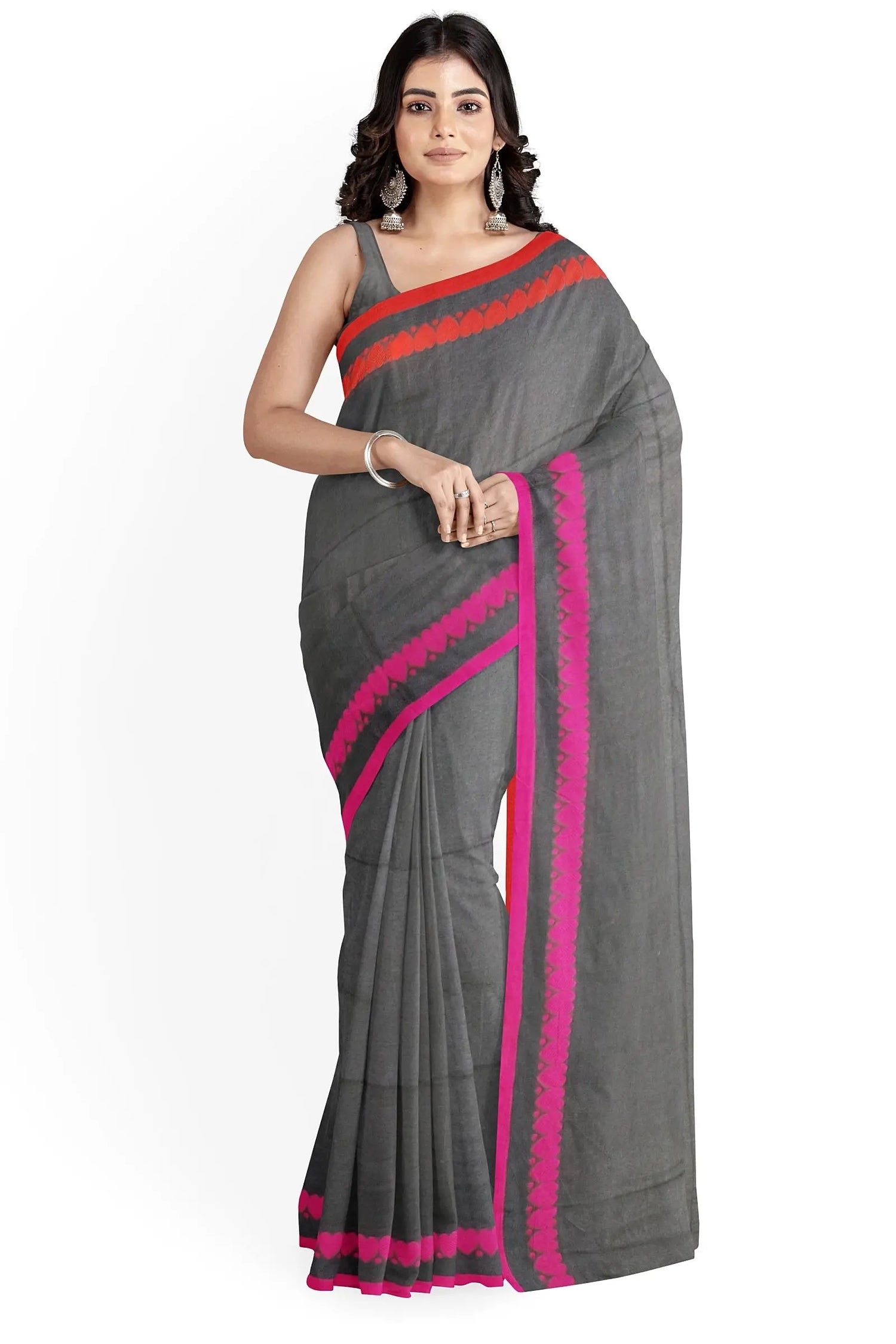 Khadi cotton saree love ganga Yamuna border Putul's fashion