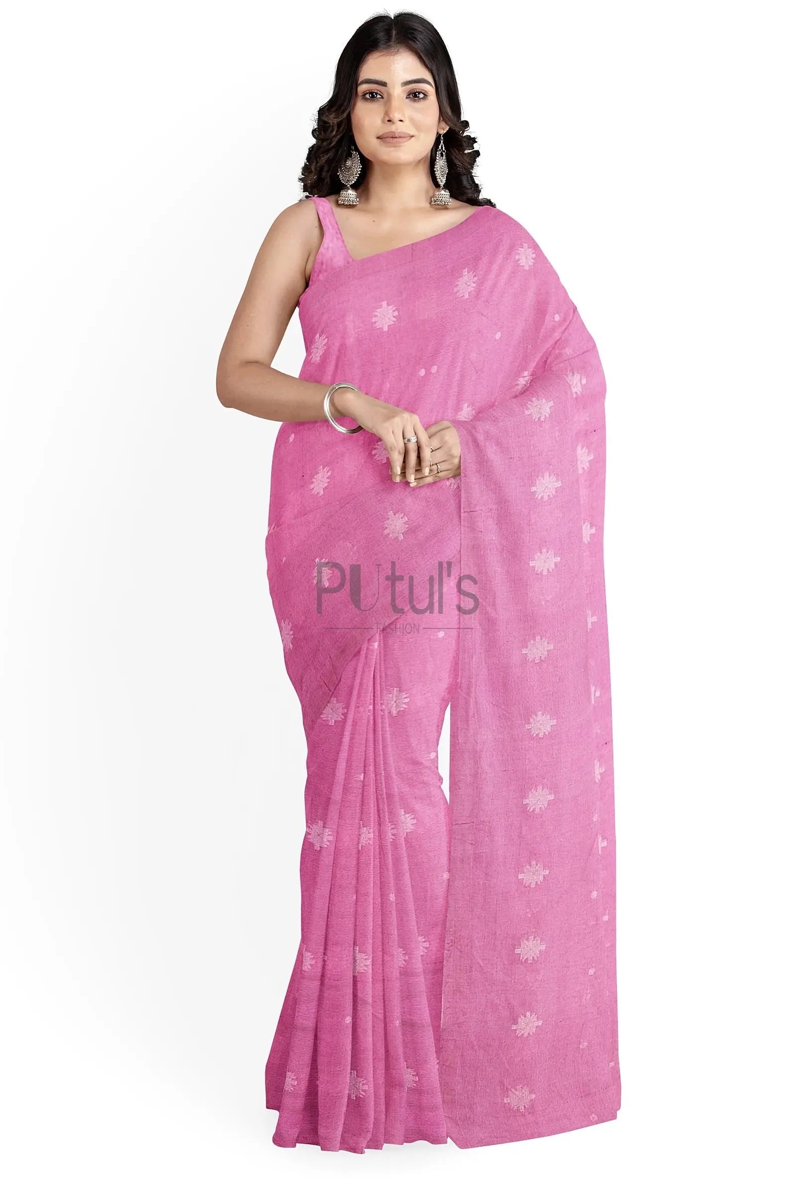 Khadi cotton saree with blouse Putul's Fashion
