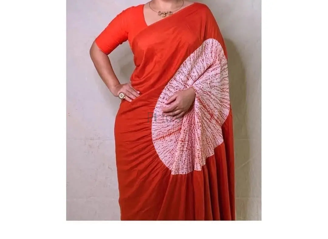 Modal silk saree in shibori design Putul's Fashion