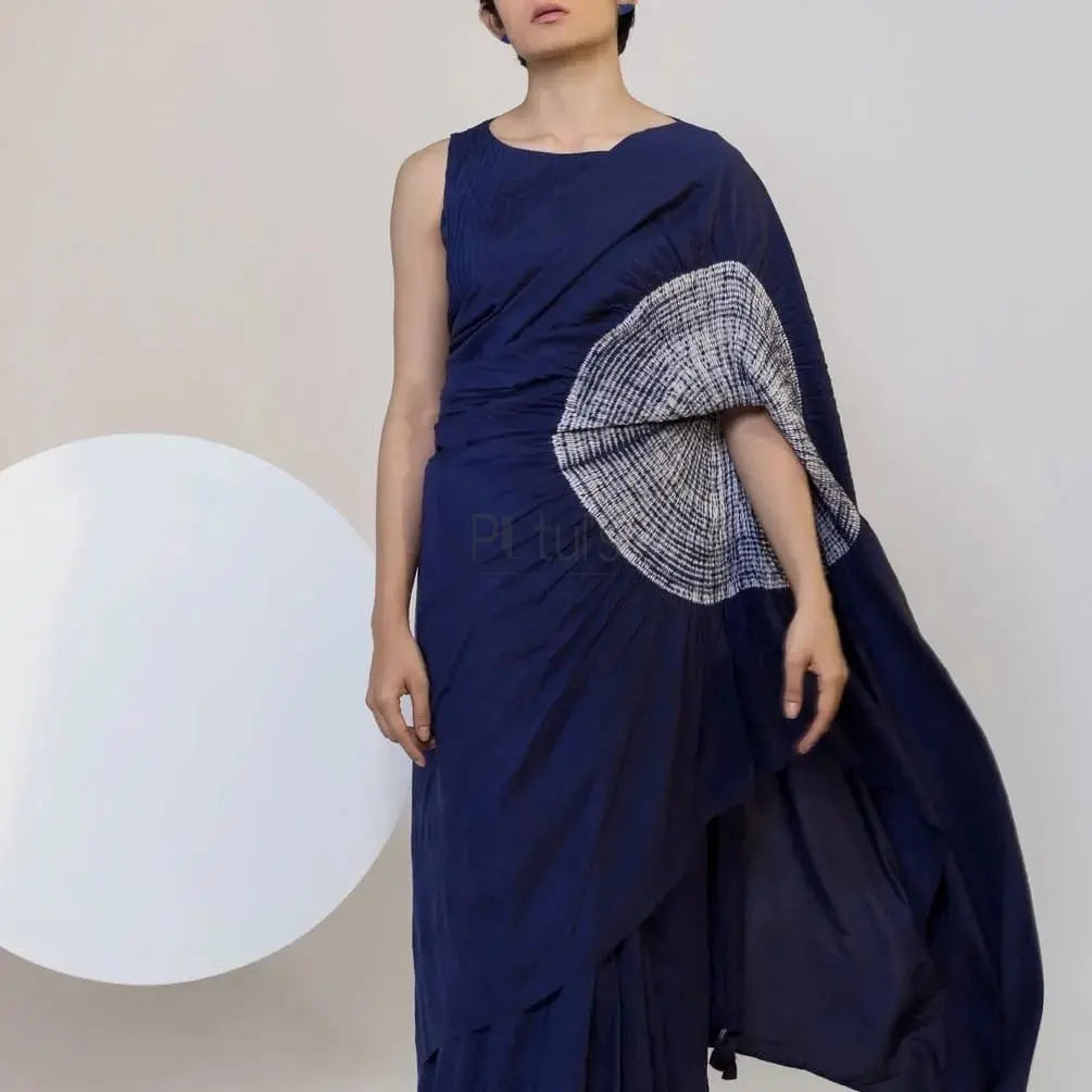 Modal silk saree in shibori design Putul's Fashion