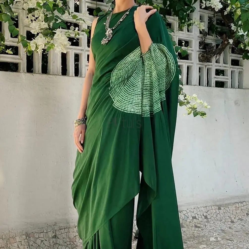 Modal silk saree in shibori design Putul's Fashion