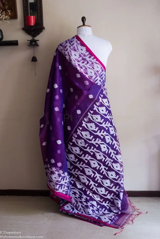Muslin jamdani of karat design Putul's Fashion