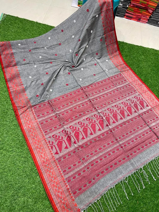 Pure Cotton Jamdani Saree Putul's fashion