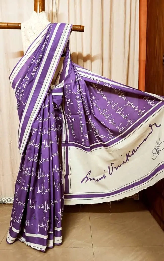 Script saree of Bengal signature saree… Swamiji Speech Putul's Fashion