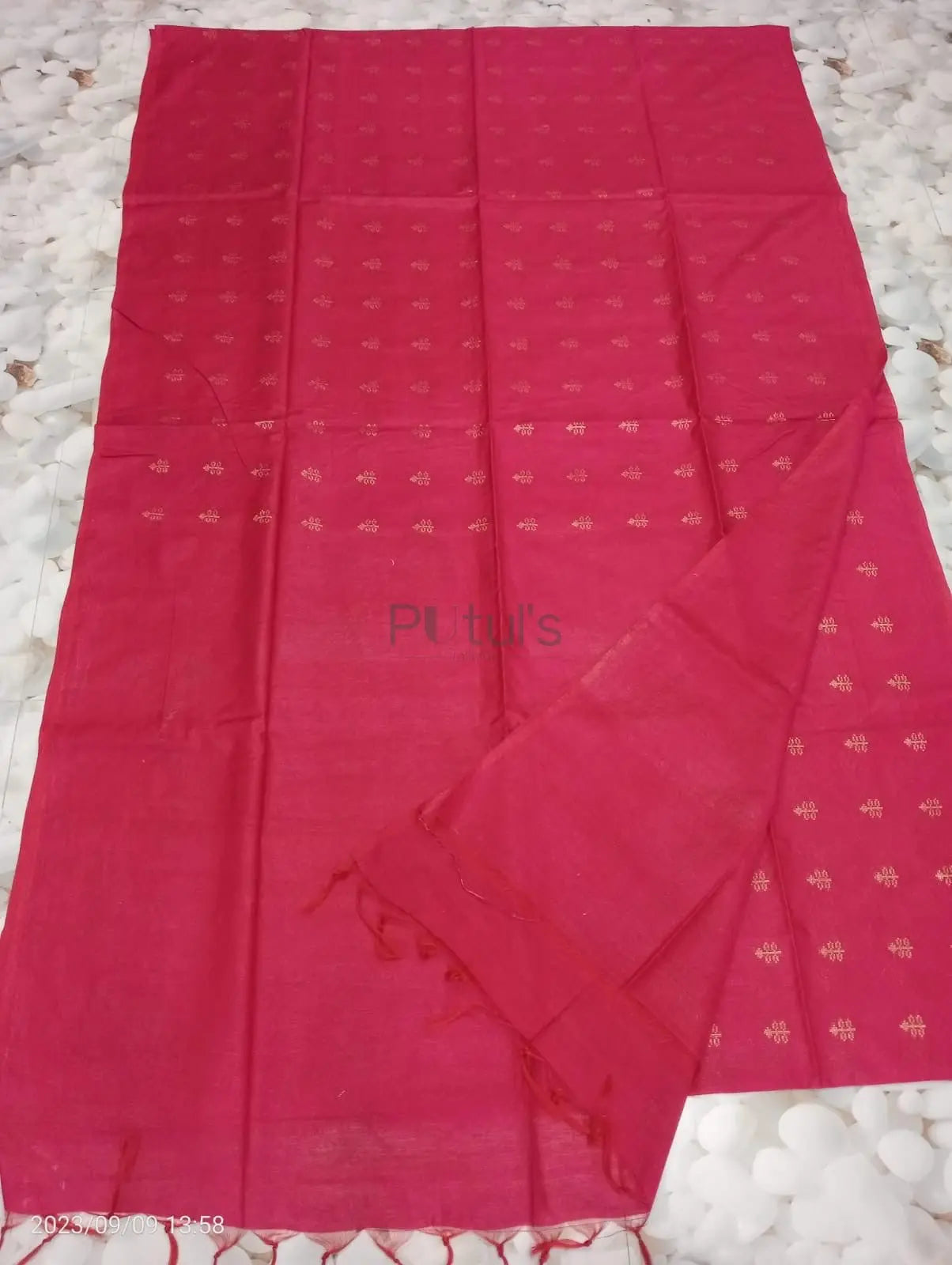 Semi bapta silk saree with zari butta Putul's Fashion