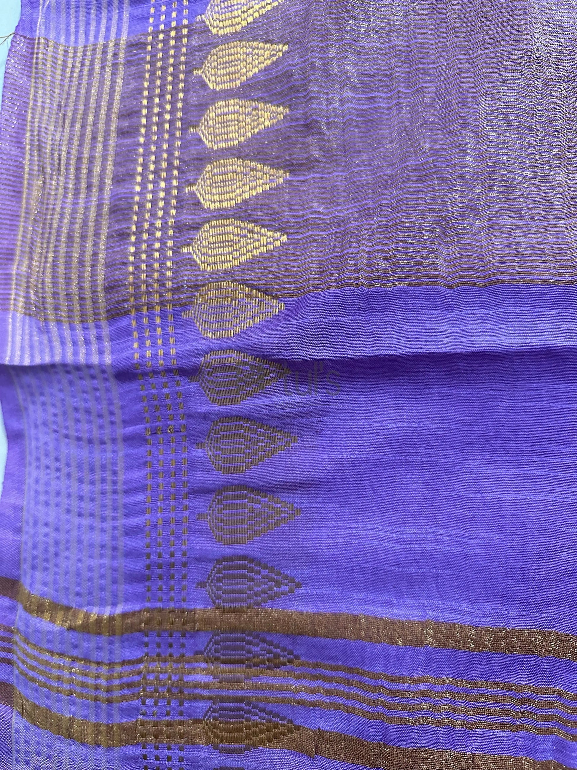 Semi tussar silk with zari border Putul's Fashion