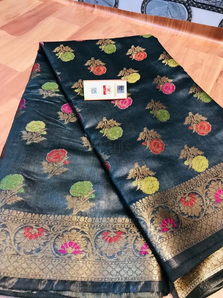 Tussar mooga banarasi with silkmark Putul's Fashion