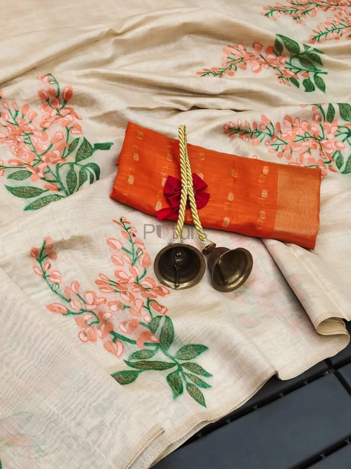 Muga silk of high quality purple Putul's Fashion