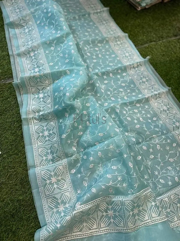 Banarasi organza with computer embroidery work Putul's Fashion