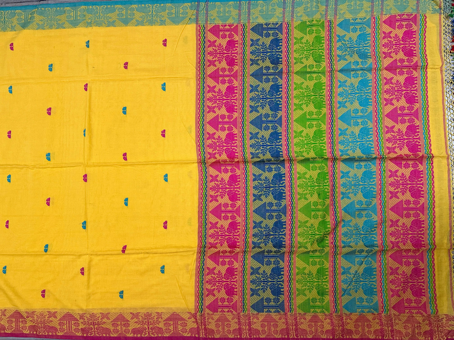 Cotton elephant saree Putul's Fashion