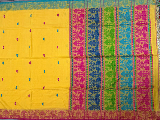 Cotton elephant saree Putul's Fashion