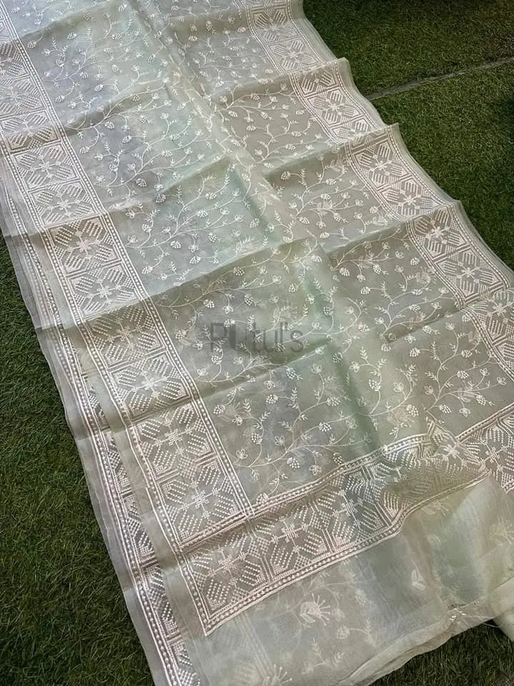 Banarasi organza with computer embroidery work Putul's Fashion