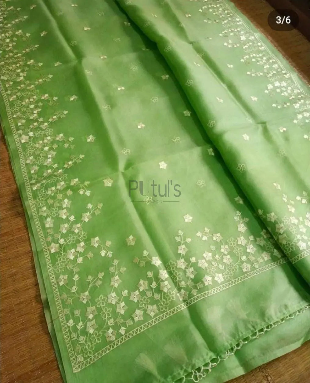 Organza with computer embroidery Putul's Fashion