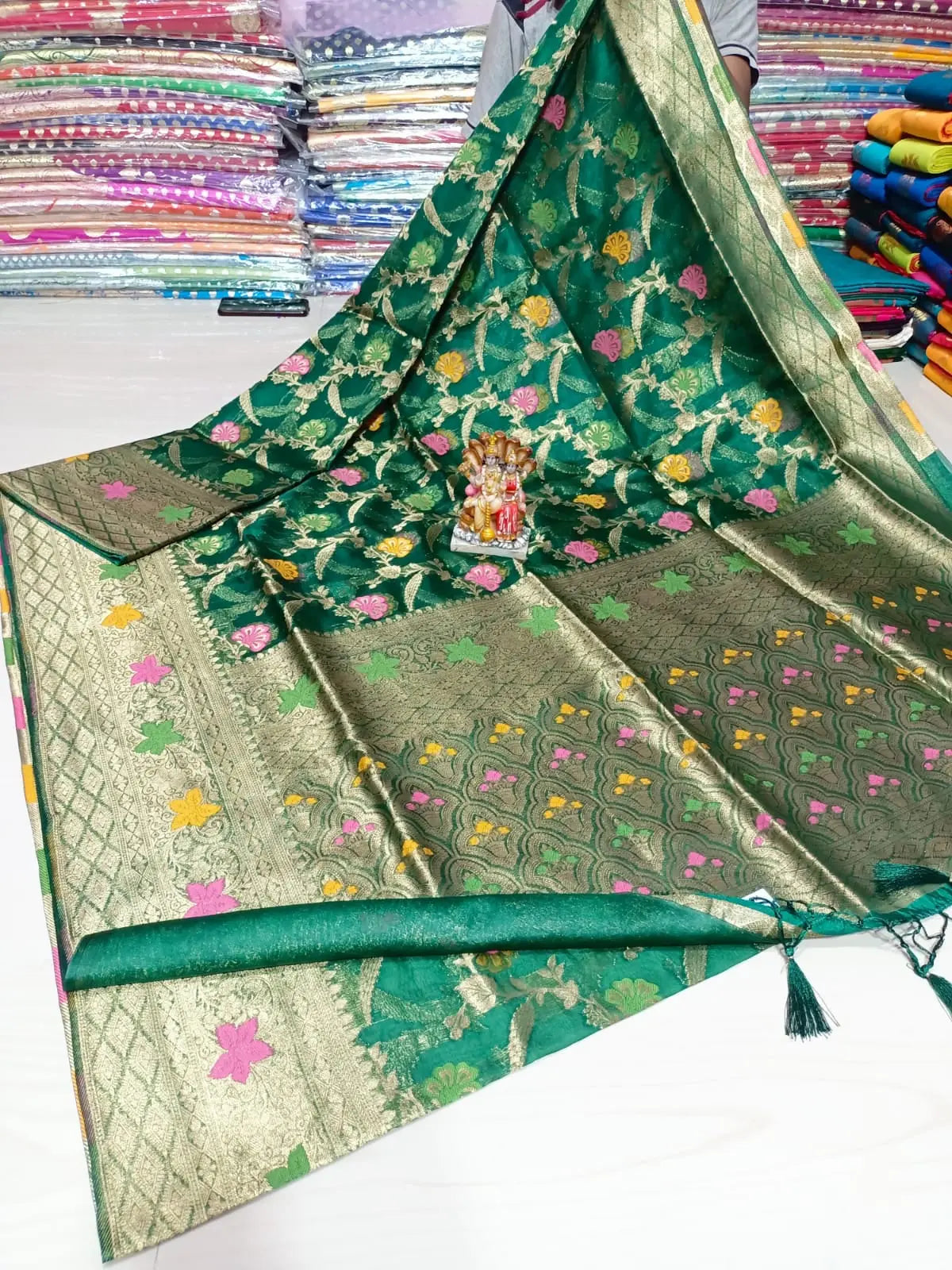 Organza Minakari silk saree Putul's fashion