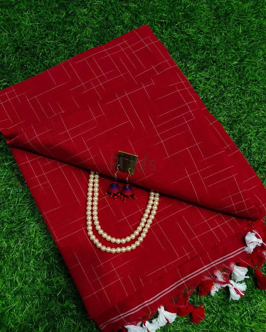 Mulmul cotton saree ikkat style Putul's Fashion