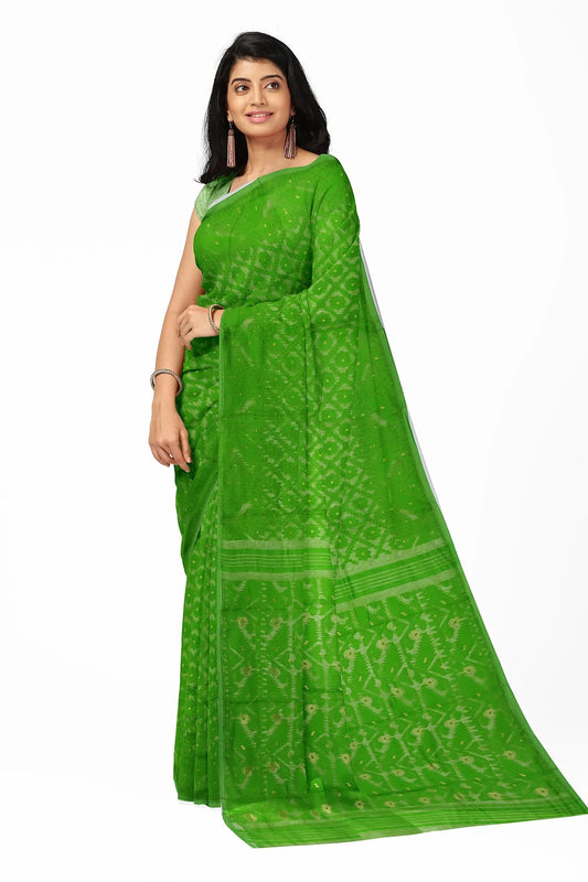 Bengal Jamdani Karat Green