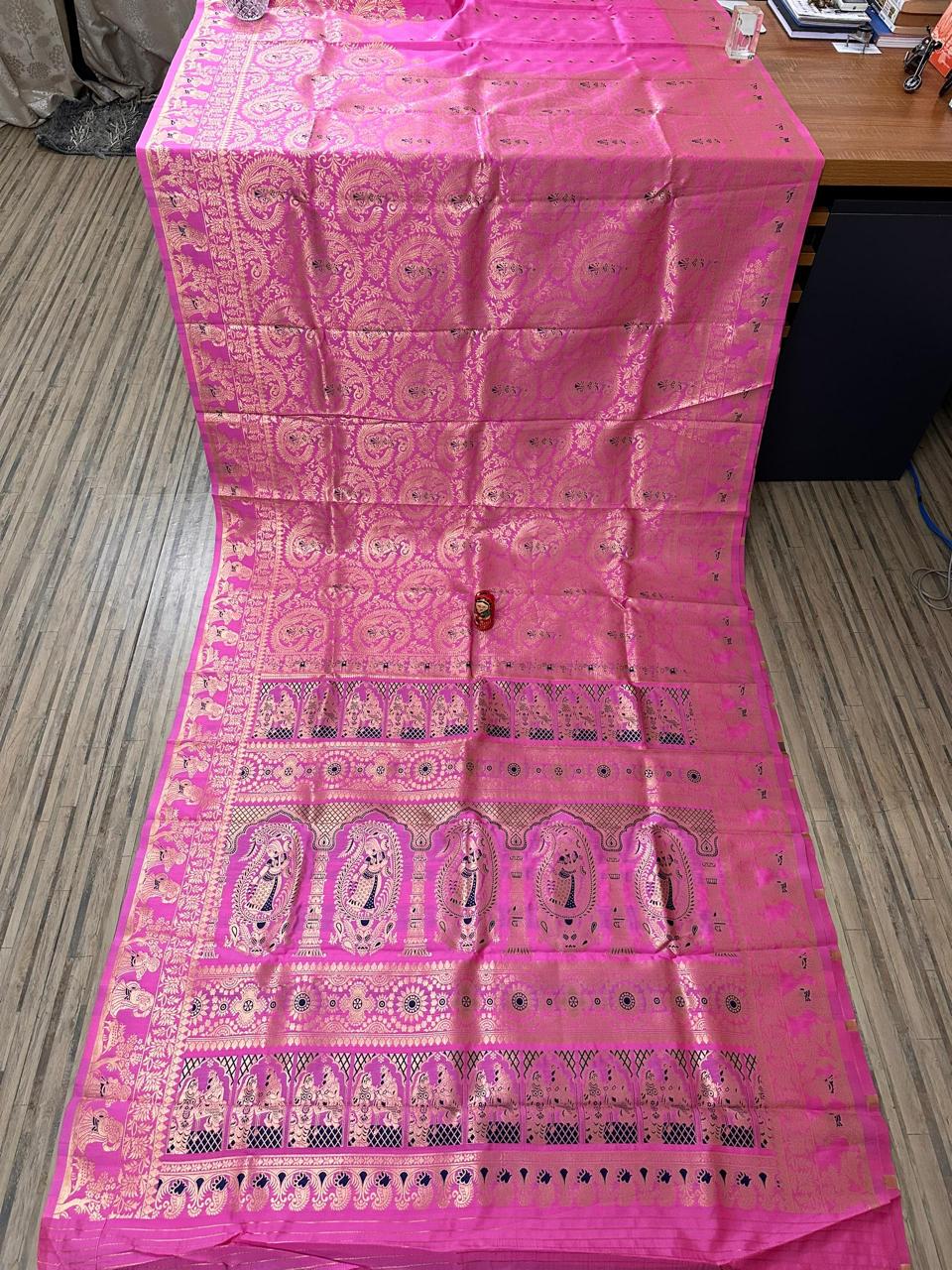 Bengal famous Swarnochori saree Replica of Bishnupur - silk