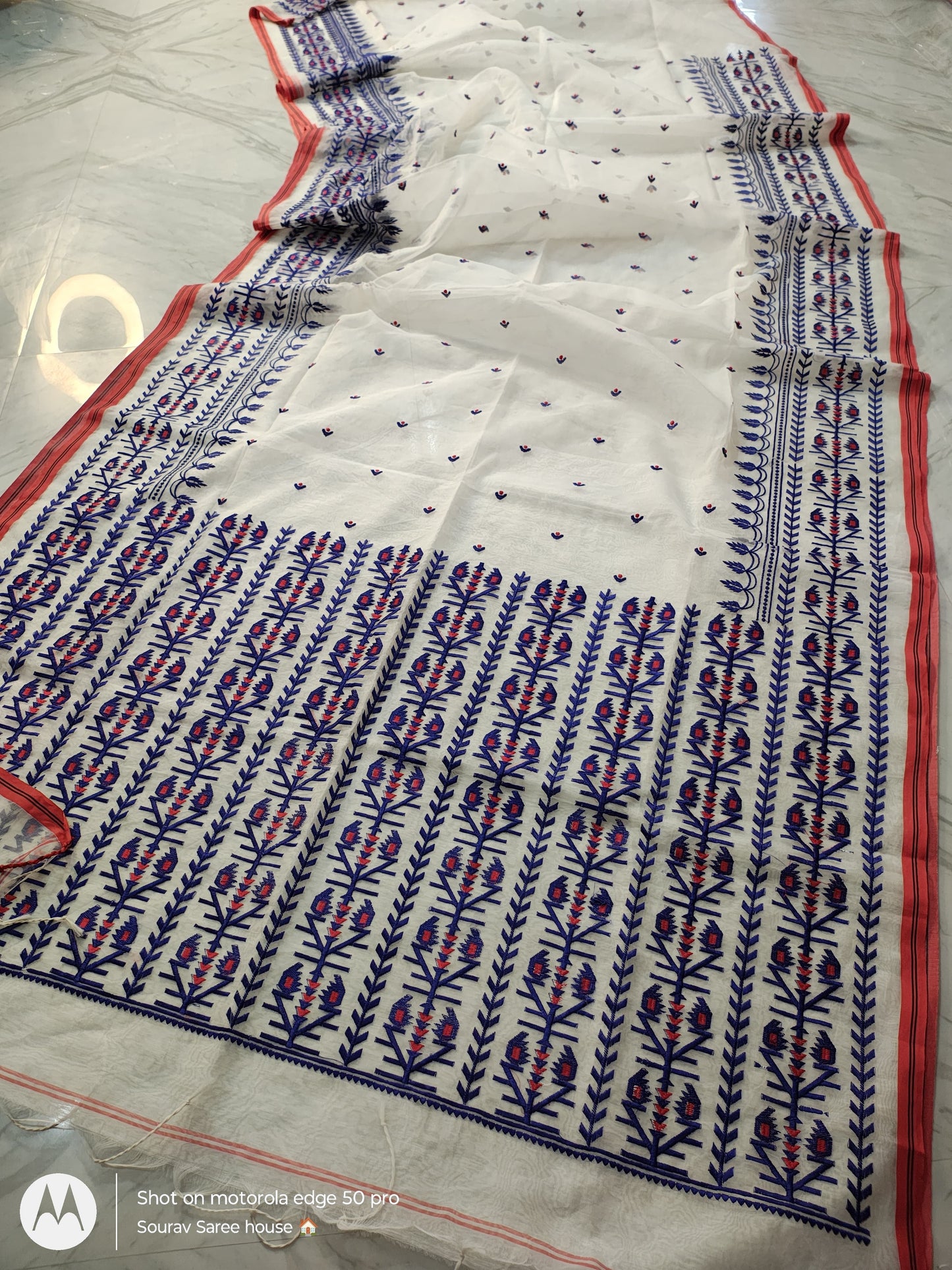 Bengal Muslin saree - WBlack - muslin saree