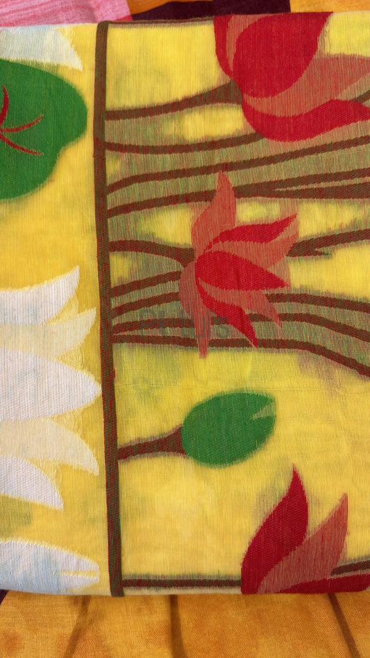 Bengal resham dhakai jamdani soft texture Putul's Fashion