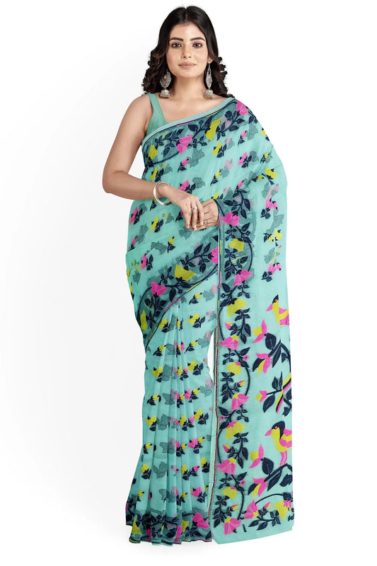 Bengal Jamdani Moyna Sky
