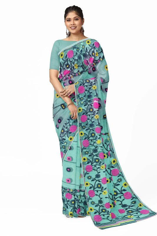 Bengal Jamdani Flower Sky