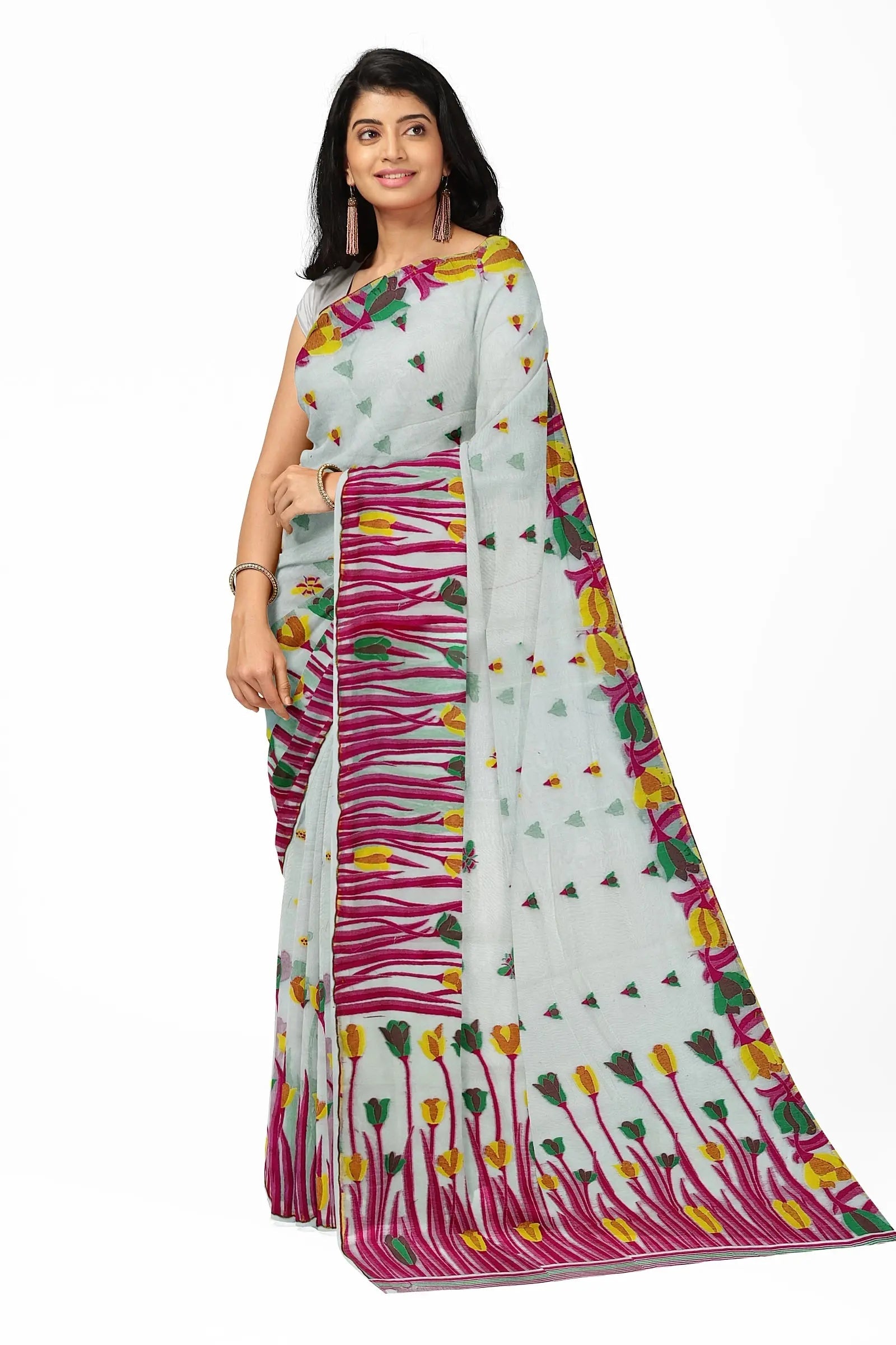 Bengal soft dhakai Jamdani Putul's fashion