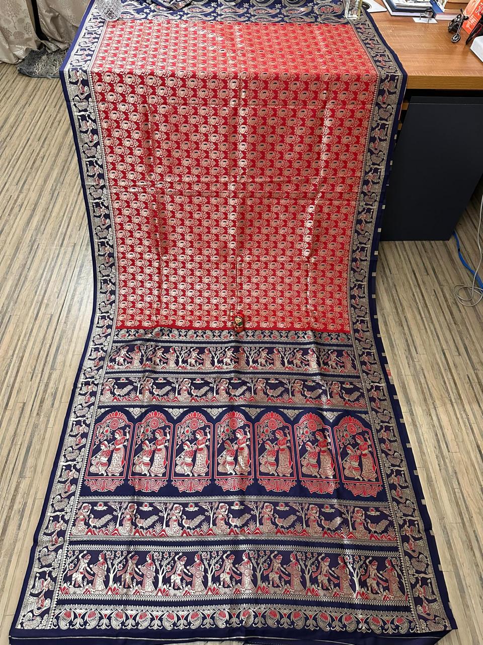 Bengal famous Swarnochori saree Replica of Bishnupur - silk