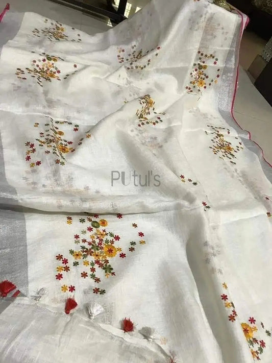 Bhagalpur linen silk saree Putul's Fashion