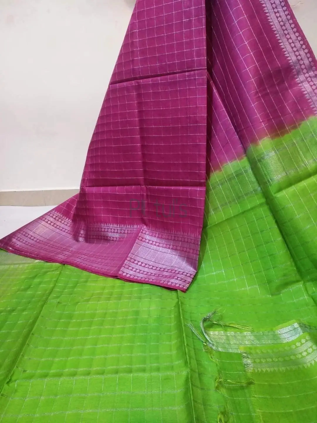 Bhagalpuri mangalgiri silk bi colour saree Putul's Fashion