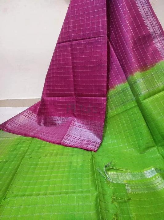 Bhagalpuri mangalgiri silk bi colour saree Putul's Fashion
