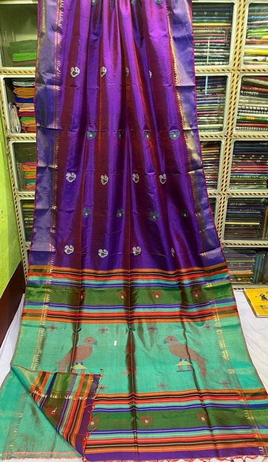 Bishnupur katan silk saree Kalakhetra design silk marked - Bishnupur silk