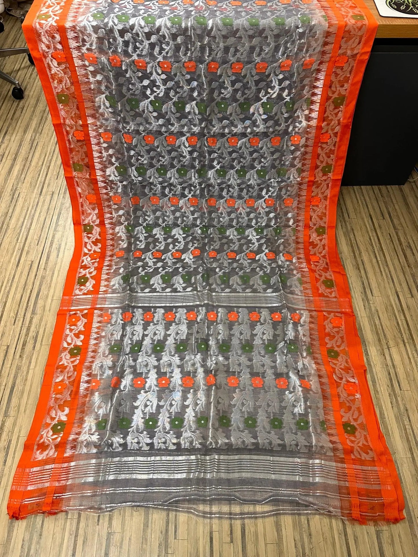 Handwoven resham zari jamdani saree Putul's Fashion