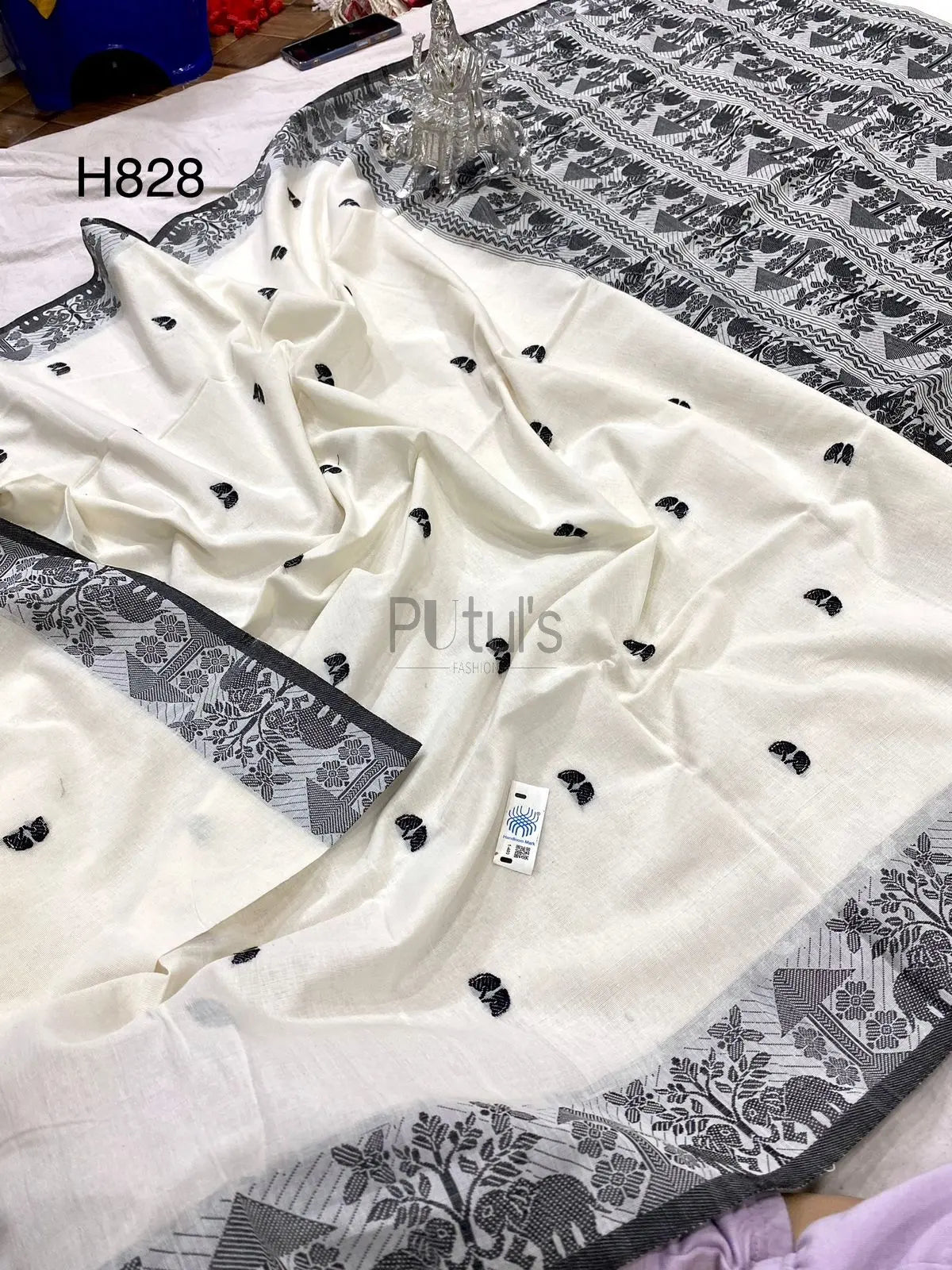 Cotton elephant saree Putul's Fashion