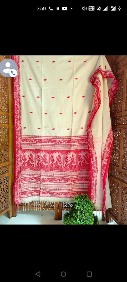 Cotton Baluchori saree
