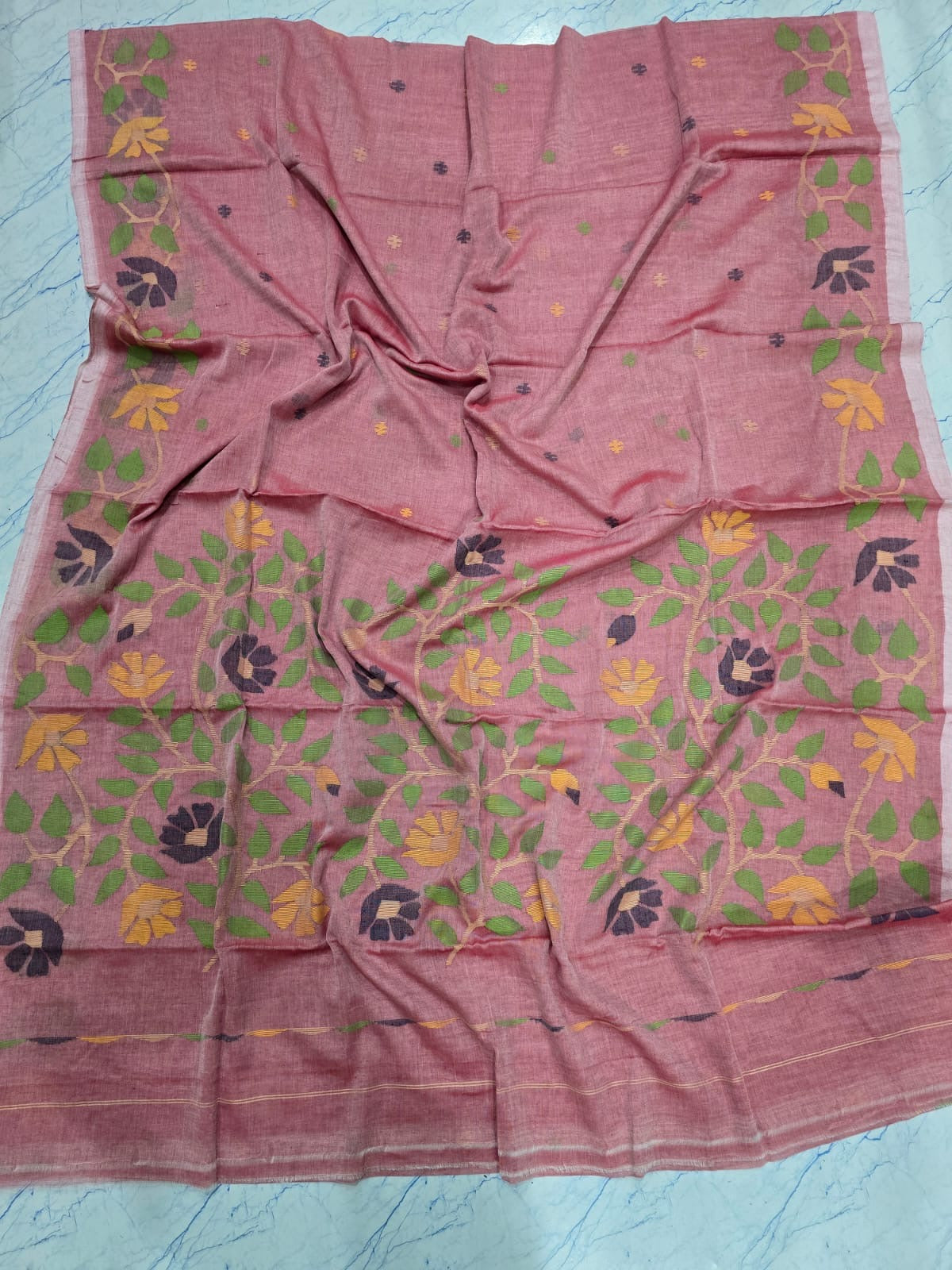 Cotton jamdani saree