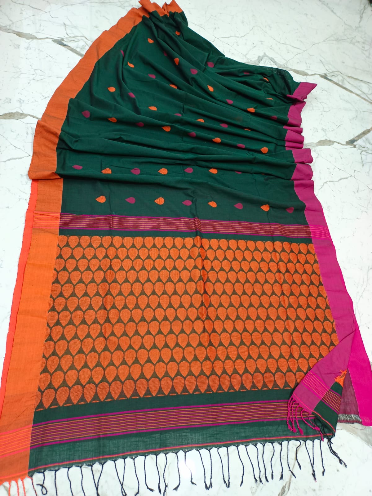 Cotton Jamdani saree - Cotton jamdani