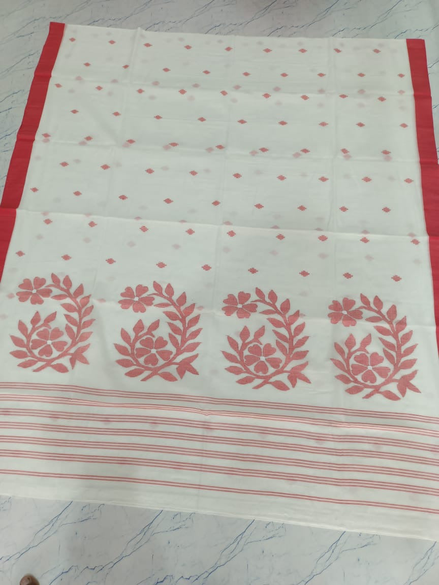 Cotton jamdani saree of Bengal - Cotton jamdani