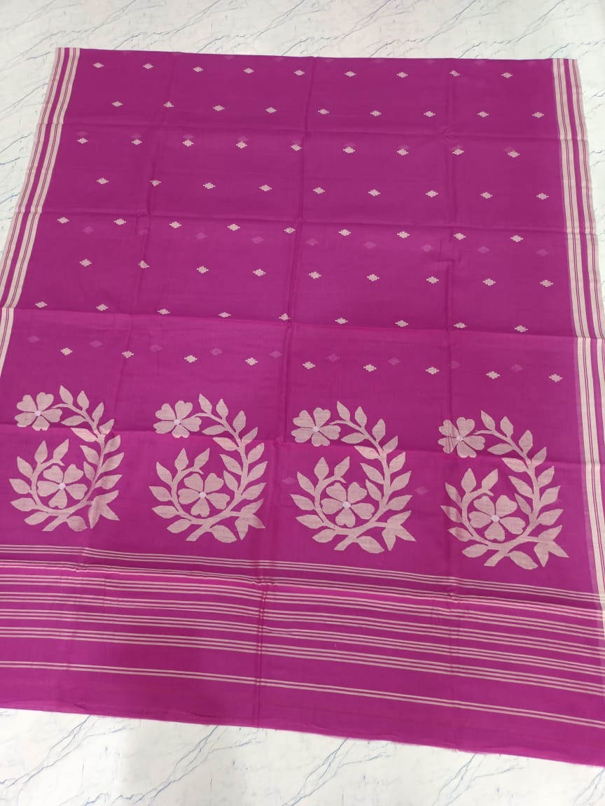 Cotton jamdani saree of Bengal - Cotton jamdani