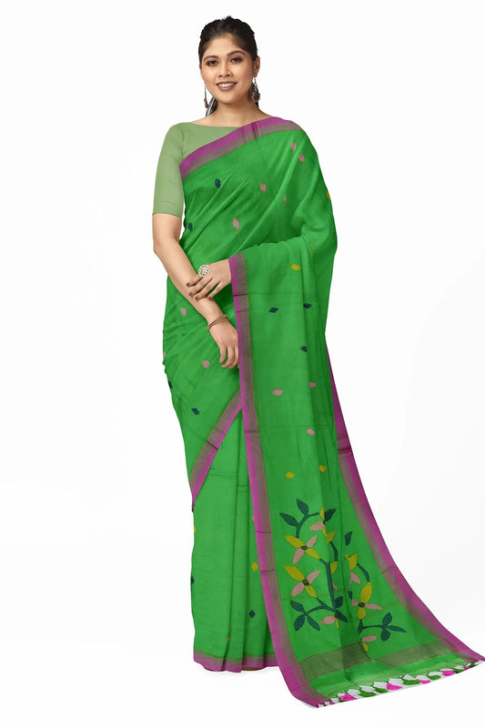 cotton jamdani saree of Bengal Putul's fashion