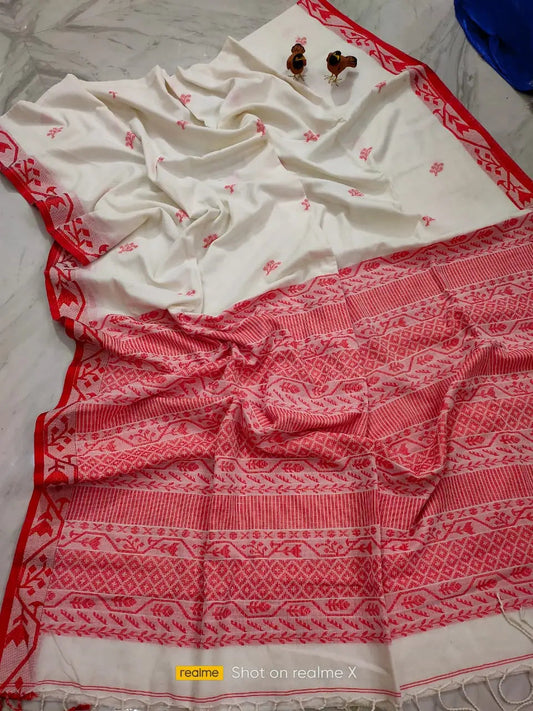 Cotton jamdani saree Putul's fashion