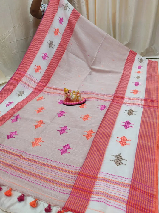 Khadi tissue cotton saree Putul's fashion