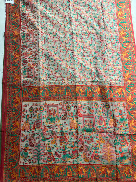 Pashmina saree with woven work and blouse piece