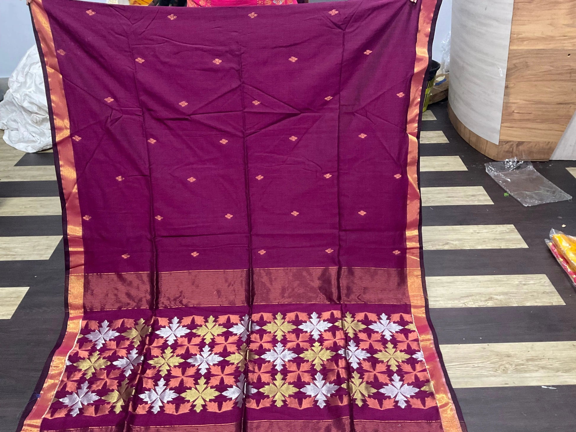 mercerized cotton saree Putul's fashion