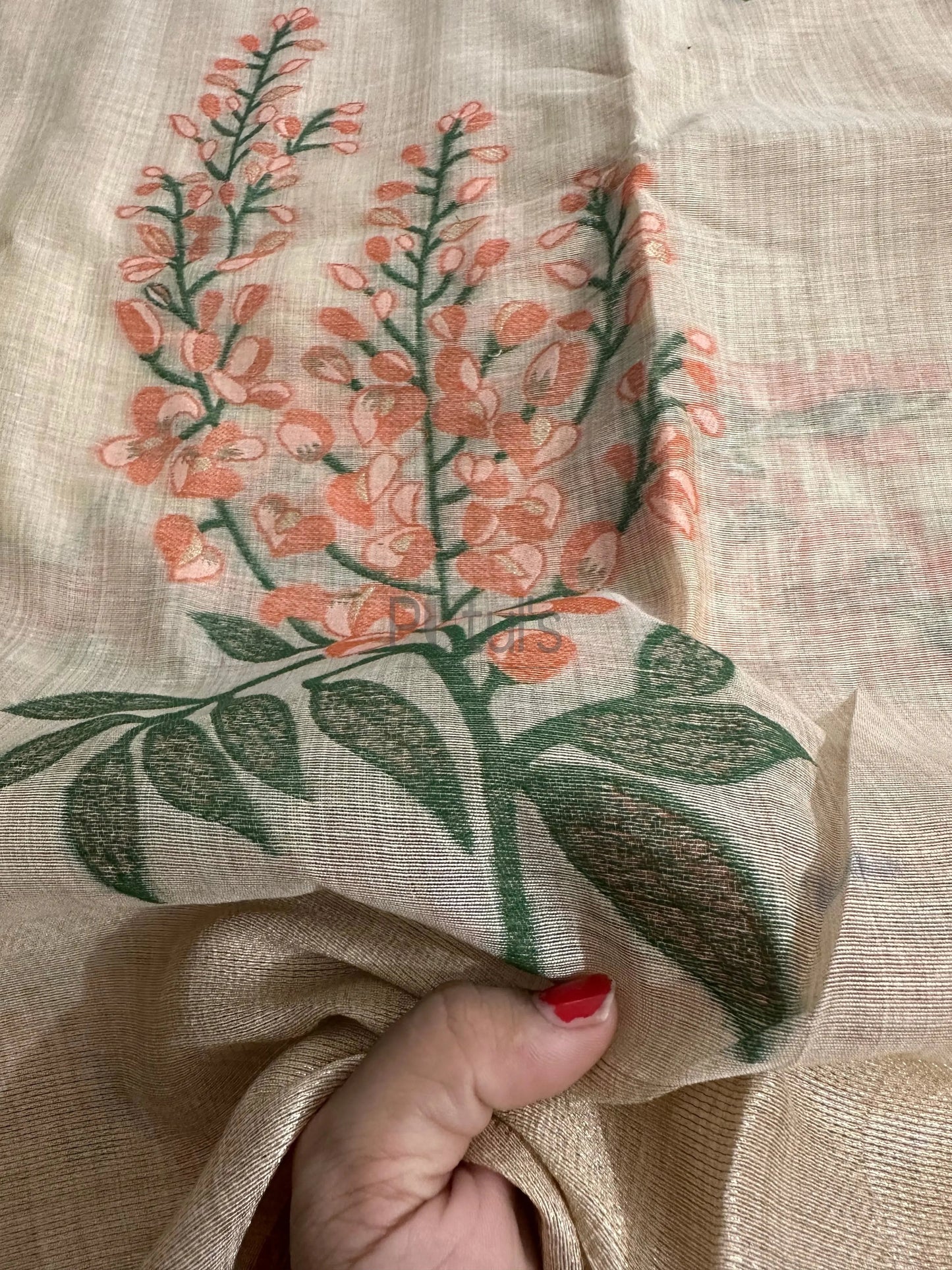 Muga silk of high quality purple Putul's Fashion