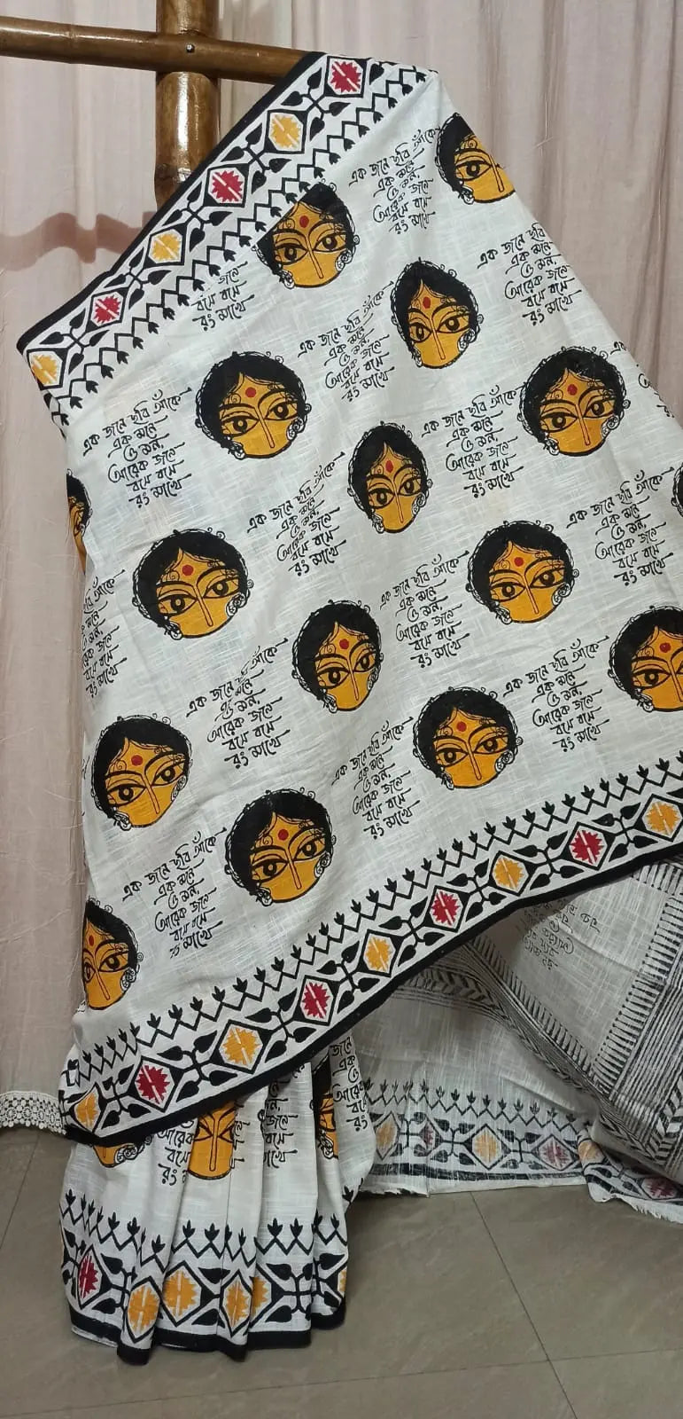 Block print saree of Bengal signature saree Putul's fashion