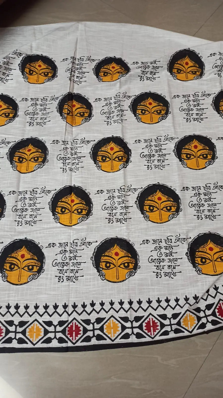 Block print saree of Bengal signature saree Putul's fashion