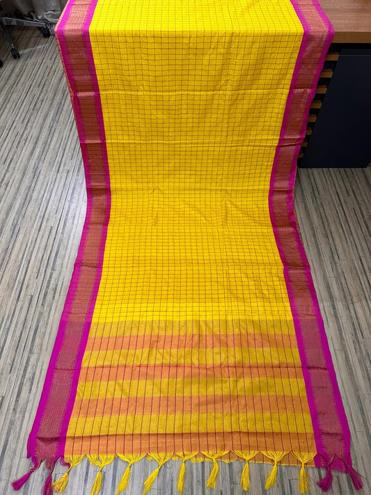 Gharchola silk saree - Yellow