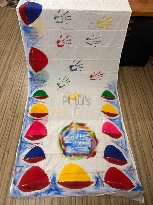 Holi festival saree Putul's Fashion